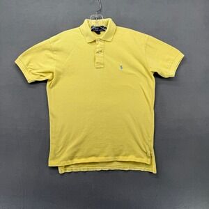 Polo Ralph Lauren Men's Yellow Short Sleeve Polo Shirt Pony Logo Size M